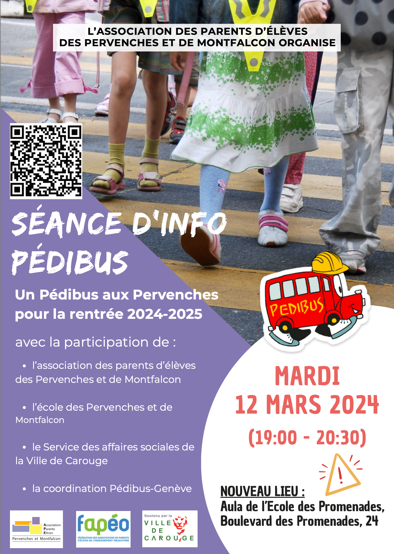 Un nouveau Pedibus pour l’école des Pervenches à Carouge à la rentrée 2024-2025!